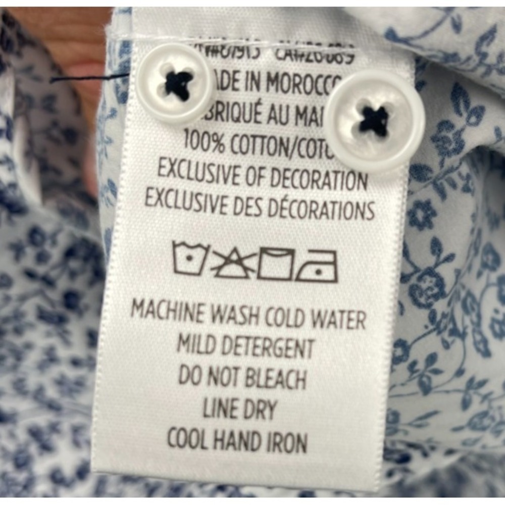 Robert Graham Modern‎ Americana Shirt XL Floral Short Sleeve Cuffed Button Up - Picture 6 of 8